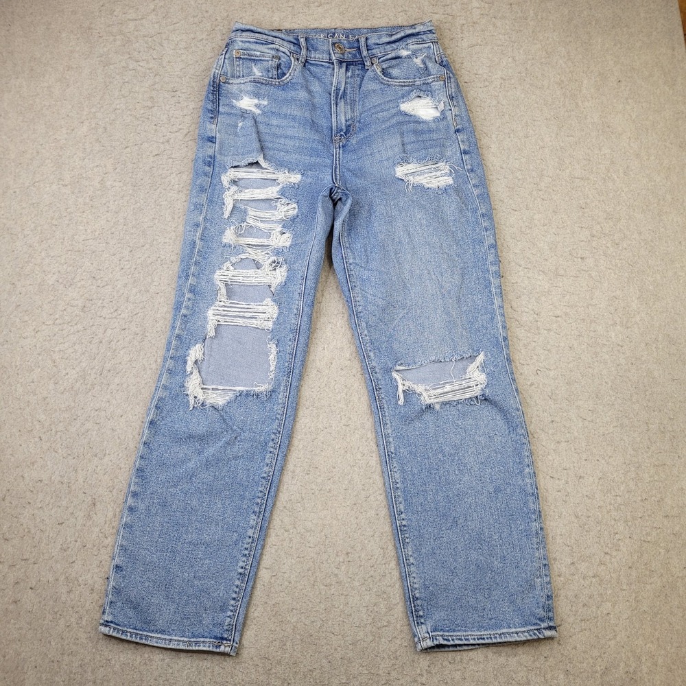 American Eagle Womens Highest Rise 90s Boyfriend Jeans Size 4 Blue Denim Pants